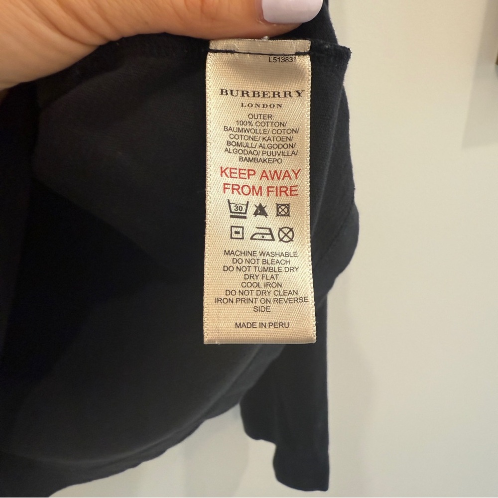 Burberry Black Crew Neck Long Sleeve shirt - Picture 5 of 8
